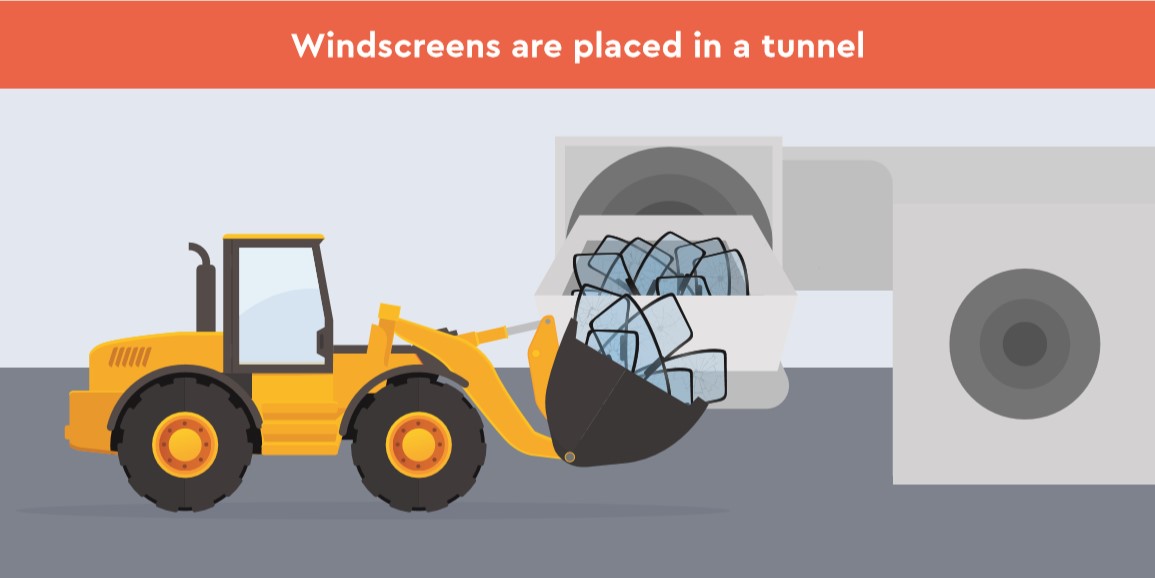 windscreens placed in tunnel